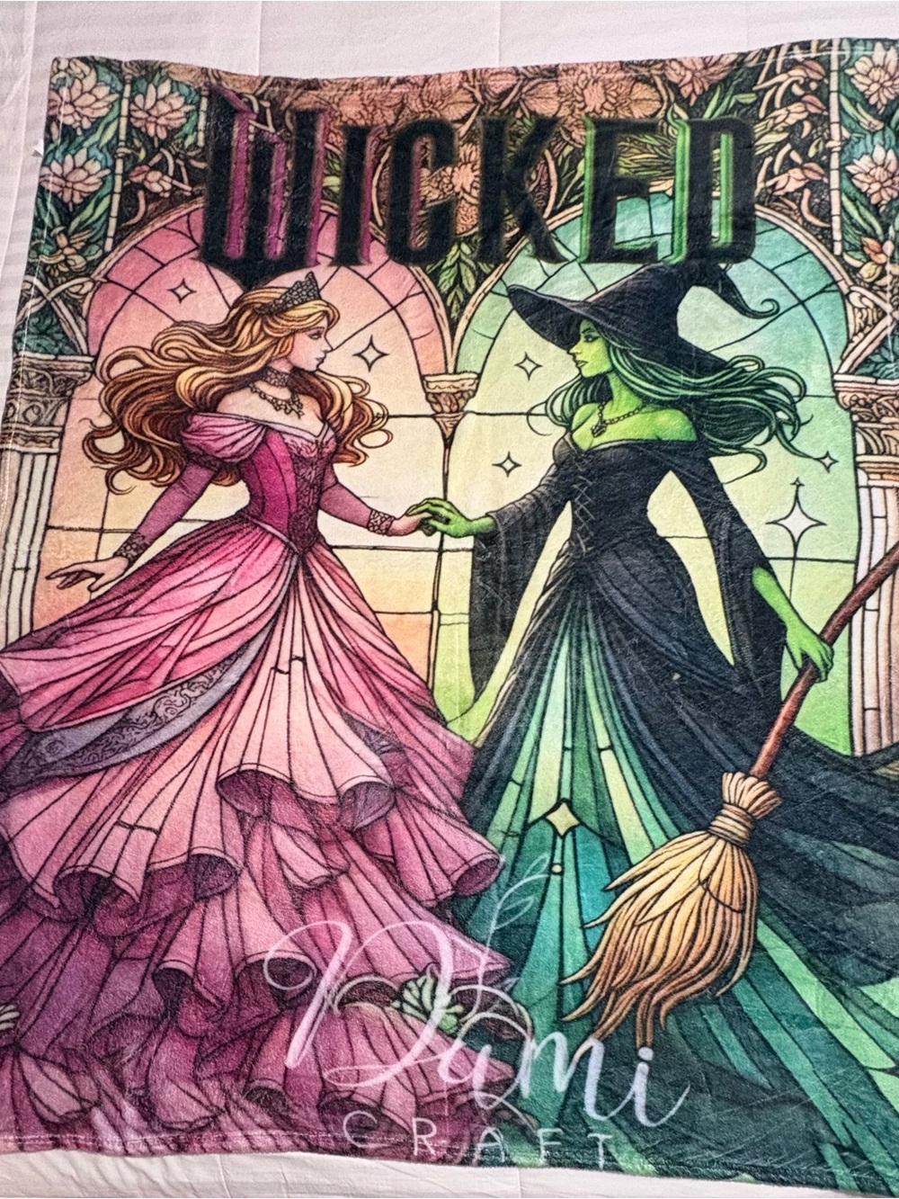 Wicked Blanket by Dumi Craft Galinda & Elphaba 48 in x 58 in (4ft x 4ft 10 in)